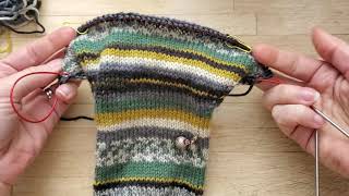 Tutoriel Tricot  Chaussette toeup avec gousset et talon double  Partie 2 [upl. by Ethbinium224]