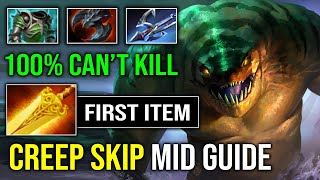 How to Creep Skip Mid Tidehunter with Unkillable First Item Radiance 14 Armor Reduction Dota 2 [upl. by Hildegarde]