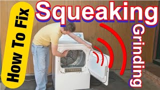 GE dryer making squealing grinding loud sound Step by Step diagnosing problem [upl. by Garvy103]