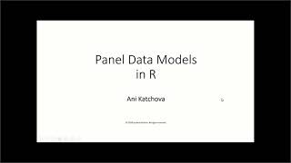 Panel Data Models in R [upl. by Ahsykal]