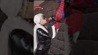 Black Cat and Spider Man Flirting and Kissing shorts [upl. by Nimad]