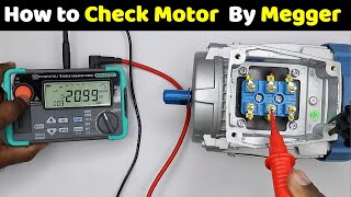 How to Check Motor with Megger  Induction Motor test with meggerElectricalTechnician [upl. by Lasky]