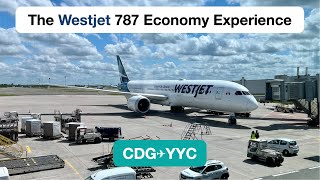 Flight Report Paris CDG  Calgary YYC Westjet Boeing 7879 Economy Extended Comfort [upl. by Lydnek]