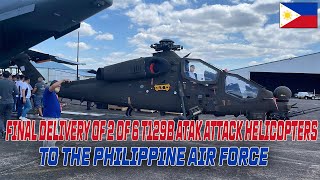 Final delivery of 2 of 6 T129B ATAK attack helicopters to the Philippine Air Force [upl. by Ainnat]