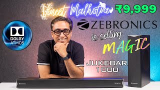 Zebronics Jukebar 1000 Dolby Atmos Soundbar  Dolby Atmos Soundbar under 10000  Zebronics 1000 [upl. by Tingey]