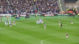 Aaron Cresswell Goal for West Ham v Man City 29042018 [upl. by Welles]