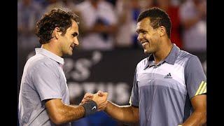 Roger Federer vs JoWilfried Tsonga  Australian Open 2013 Quarterfinal Highlights [upl. by Llyrpa]