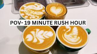 POV 19 Minute Rush Hour  Barista Workflow  StepbyStep Guide to Beginner BaristasCoffee lovers [upl. by Rehpotsrihc]