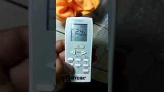 YORK air conditioner remote control test [upl. by Brindle664]