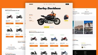 Responsive Bike Rental Website Using HTML CSS amp JavaScript [upl. by Naujik]