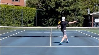 JonTaylorTennis  89  ⬆️ 4️⃣ ✋ 🏐 🏆  HIGH FOREHAND VOLLEY WINNER [upl. by Tallula]