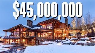 Inside a 45000000 MASSIVE Aspen Ski Mansion with Acreage [upl. by Maribeth]