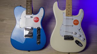 Telecaster VS Stratocaster  Fender Squier Affinity [upl. by Berhley381]