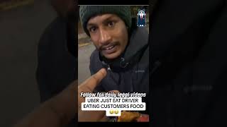 Man confronts food delivery driver for eating customers food London [upl. by Edrahs324]