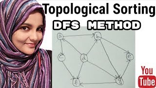 Topological Sorting using DFS method Easy explanation with an example [upl. by Aia642]