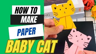 Origami CAT easy DIY paper crafts Origami CAT face [upl. by Vikki]