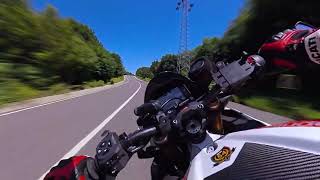 Aprilia Tuono V4 Factory amp Akrapovic Exhaust  RAW Onboard  Wheelie  Pure Sound [upl. by Kori]