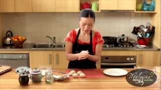 Poh Ling Yeow cooking Malaysian Nyonya Chicken Curry and Roti Canai [upl. by Siladnerb]