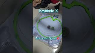 Beyblade X  Epic burst finish💥 beyblade beybladex beybladexbattle toys [upl. by Haya]