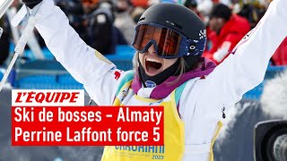 Ski de bosses  Perrine Laffont remporte le 8e gros globe de cristal de sa carrière à Almaty [upl. by Longfellow715]