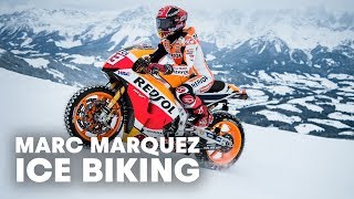 MotoGP Champion Races Up Snow and Ice at World Cup Ski Course [upl. by Aroel]