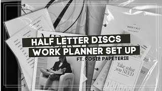 Half Letter Discs Work Planner Setup Ft Rosie Papeterie [upl. by Ameerak]