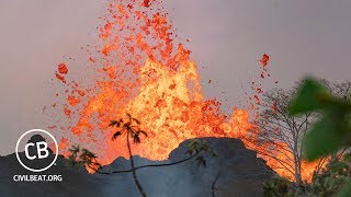 Live Video Kilauea Lava Flow Activity In Lower Puna Hawaii [upl. by Bringhurst]