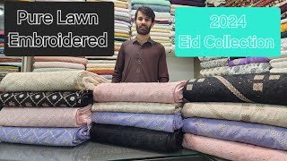 Pure Lawn Embroidered Premium Quality Eid Collection 2024 New Design Luxury collection Limited Stock [upl. by Ahsinauj692]