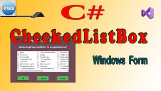 C o controle CheckedListBox  múltipla seleção C Sharp Windows Forms [upl. by Keslie402]