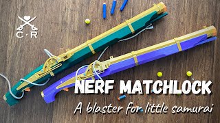 Japanese Nerf Matchlock Musket V10 Springelastic powered [upl. by Enyluqcaj]