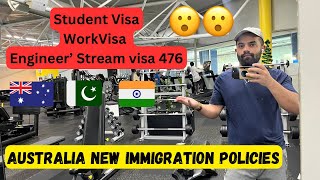 Australia New Immigration Policies  Student visa  work visa  476 visa [upl. by Nelleyram]