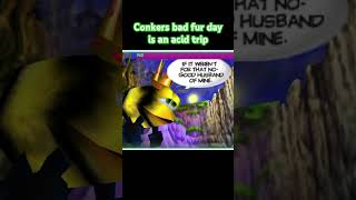 Conkers bad fur day is an absolute acid trip of a game conkersbadfurday nintendo64 ratedm [upl. by Akiam]