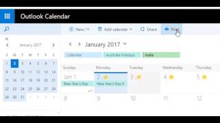 How to print calendar with agenda in outlook webmail 365 [upl. by Asilef219]