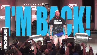 2024 Arnold Classic  Hafthor Bjornsson  1st and 2nd Elephant bar deadlifts [upl. by Stearne]