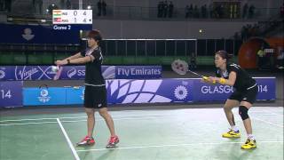 WD Gold  IND vs MAS  2014 Commonwealth Games badminton [upl. by Anissej]