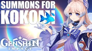 THE PRETTIEST HERO SUMMONS FOR KOKOMI Genshin Impact [upl. by Sielen]