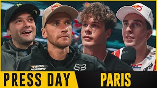 2023 Paris Supercross  Press Day ft Jett Lawrence Ken Roczen and more [upl. by Zzahc928]