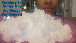 ASMR POWDERY ICE IN LARGE TRAY REQUEST SOFT CRUNCH 🌨❄️❤️💯 [upl. by Dawn]