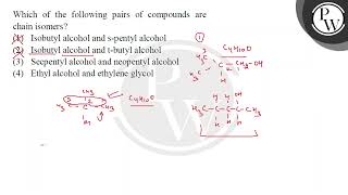 Which of the following pairs of compounds are chain isomers [upl. by Prober185]