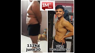 fat to fit transformation  37kg loss in 6 months  1million views [upl. by Slayton]