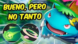 VENUSAUR DANZA PÉTALO RINDE MEJOR PERO LE FALTA ⚠️ Guía build medallas y gameplay  Pokemon Unite [upl. by Olaznog]