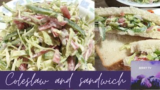 Coleslaw salad and sandwich easy quick recipe [upl. by Winterbottom]