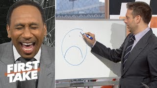 Max enlists mathematics to prove Warriors are still favorites vs Rockets without KD  First Take [upl. by Zellner]