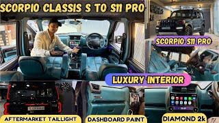 SCORPIO CLASSIC S MODIFIED🔥SCORPIO CLASSIC INTERIOR MODIFICATION🔥SCORPIO CLASSIS S TO S11 PRO🔥 [upl. by Rairb219]