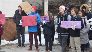 Ithaca College Students Protest Travel Ban [upl. by Nrehtac]