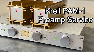 Krell PAM1 Service  Unique Dual Mono Preamplifier w External Power Supplies [upl. by Hendrik896]