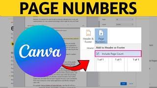 How to Add Page Numbers in Canva Easy Tutorial [upl. by Ramses704]