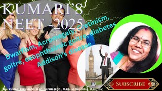 NEET  BIOLOGY 2025 Dwarfism Acromegaly Cretinism goitre exophthalmic goitre diabetes [upl. by Nytram]