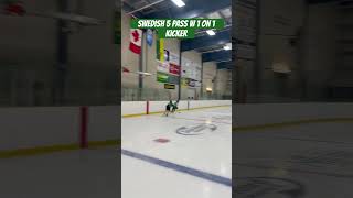 Swedish 5 Pass with a 1 on 1 Kicker hockey hockeydrills hockeycoach hockeyvideos hockeylife [upl. by Ben]