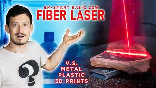 Fiber Laser VS 3D Prints Rocks Metal  EMSmart Basic 1 Review [upl. by Ettevram]